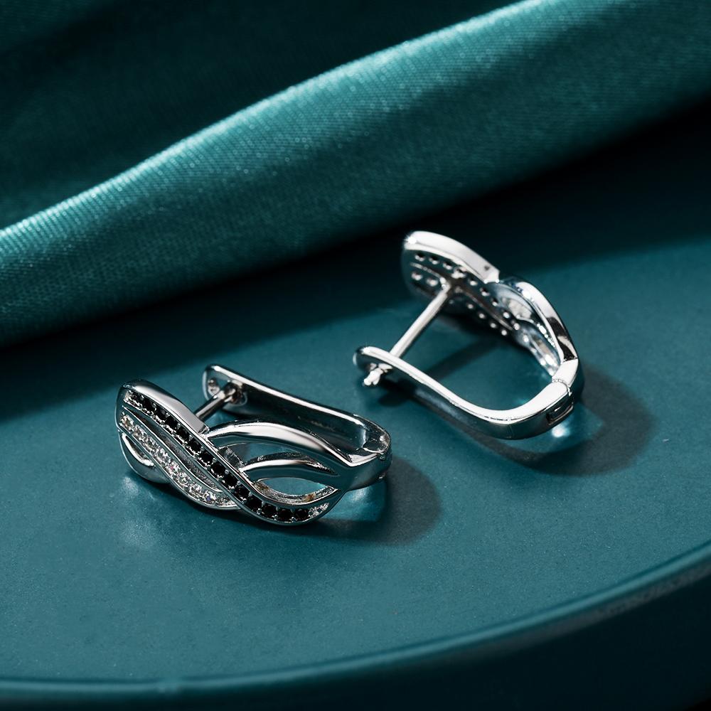 Black Awn Женские черные серьги-кольца