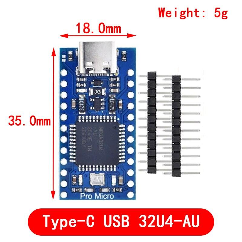 Оригинальный чип Pro Micro ATmega32U4 5 В 16 МГц, замена ATmega328 для Arduino Pro Mini с 2-рядным контактным разъемом для Leonardo UNO R3