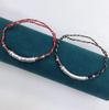 Bamboo Joint Pure Silver 999 Couple Bracelet with Hand-Woven Red Rope - 2025 Commemorative Gift for Couples