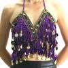 Women Dance Wear Nightclub Tassel Belly Dance Bra Halter Bra Show Costumes Performance Top