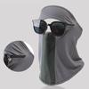 Facial Gini Summer Sports Cycling Scarves Mask Neck Protection Anti-uv  UPF50+ Ice Silk Sunscreen Mask Face Veil with Eyeglass Hole Solid Color