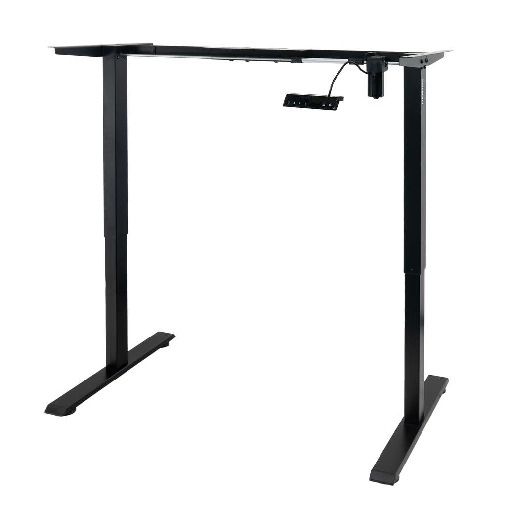 Stelaż biurka regulowany elektrycznie Furvero 1-silnikowy (blat max. 120-140 x 60-70 cm) czarny N