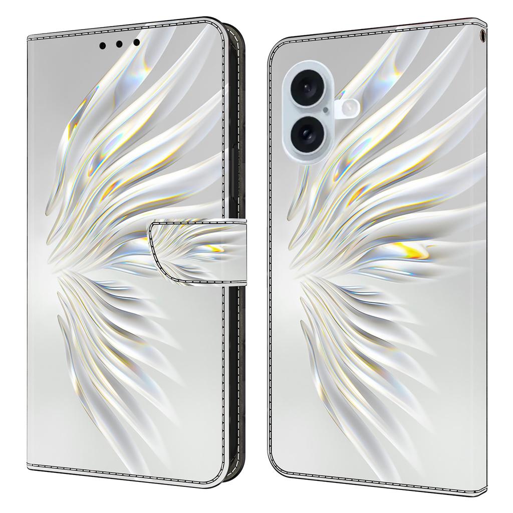 For iPhone 16 Plus Wallet Case Pattern Printing Stand Leather Flip Phone Cover