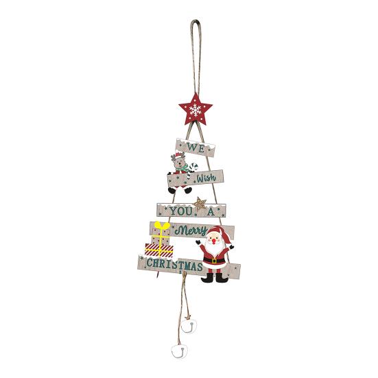 Подвеска Yousheng Christmas, прочная, многоразовая, деревянная, подвесная, для рождественской елки, для праздничного украшения дома