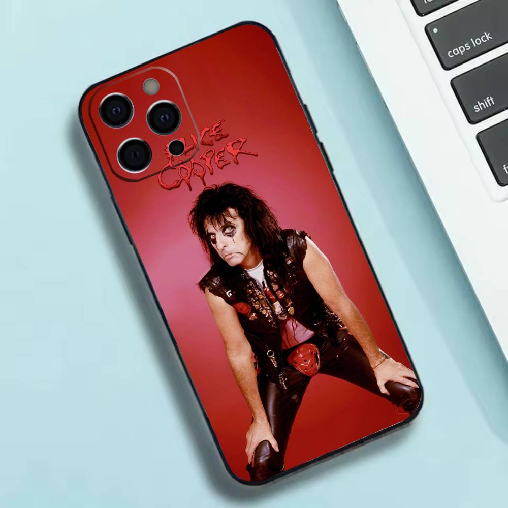 A-Alice Cooper wallpaper Phone Case Silicone Soft For IPhone 17 16 15 14 13 12 11 X XR Plus Pro Max Plus