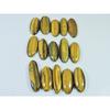 280Cts. Natural Tiger Eye Oval Cabochon Loose Gemstone 15Pcs Lot 27-33 MM C-728