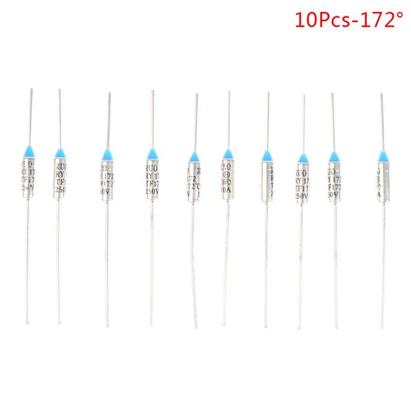 10PCS Metal Thermal Fuse 10A 15A 250V Temperature 142° 150° 172° 185° 216Fahrenheitor Electric Rice Cooker