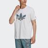 Adidas Originals Trefoil St Tee Hl Logo Print Sports Short Sleeve Men Tops White H41402