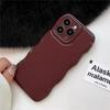 Воздушная подушка Wave великолепный винно-красный чехол для телефона iPhone 16 15 14 13 12 11 Pro Max Plus защитный противоударный мягкий чехол