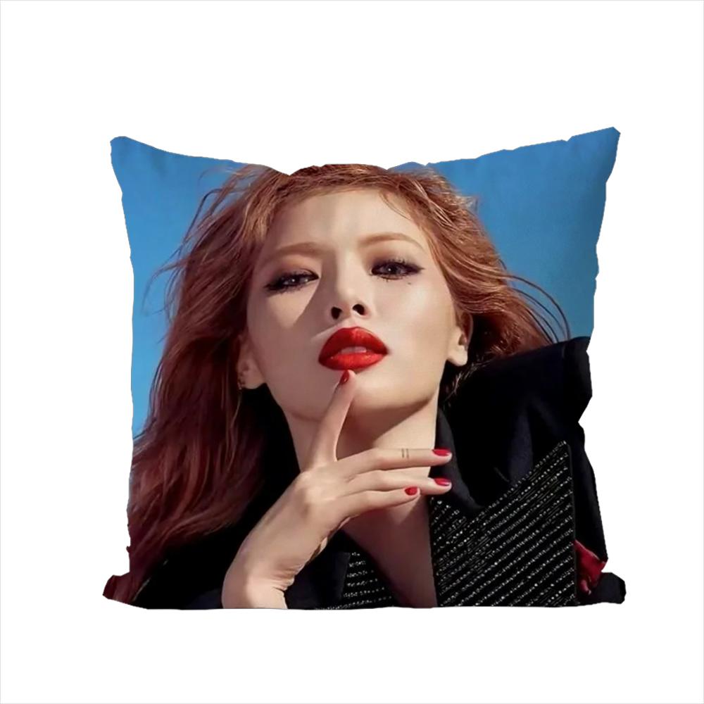 Singer Kim Hyun A Pillow Case For Car Sofa Decorative Home Doublesided Print Plush Square Throw Pillow Cushion Cover