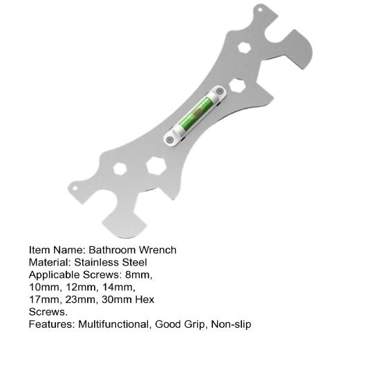 Ключ для ремонта ванной комнаты, универсальный ключ для душа, инструмент для ремонта крана, ключ 8 мм/10 мм/12 мм/14 мм/17 мм/23 мм/24 мм, шестигранные винты