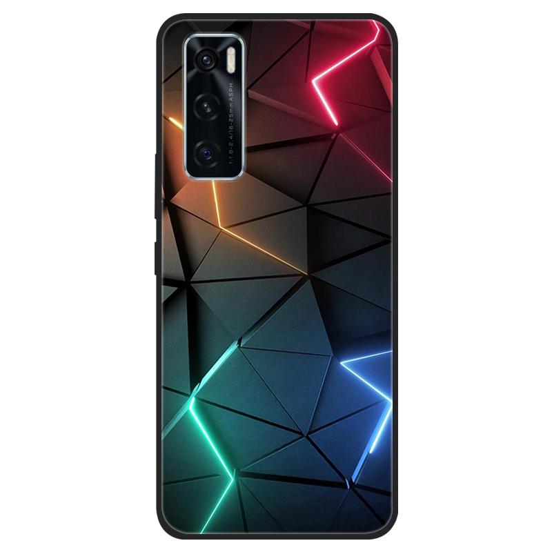 Чехол для Vivo V20 SE V20SE Силиконовый Кот Расписной Мягкий Черный Чехол для VivoV20 V20SE V2022 V2023 Чехол TPU Coque Защитный Capa