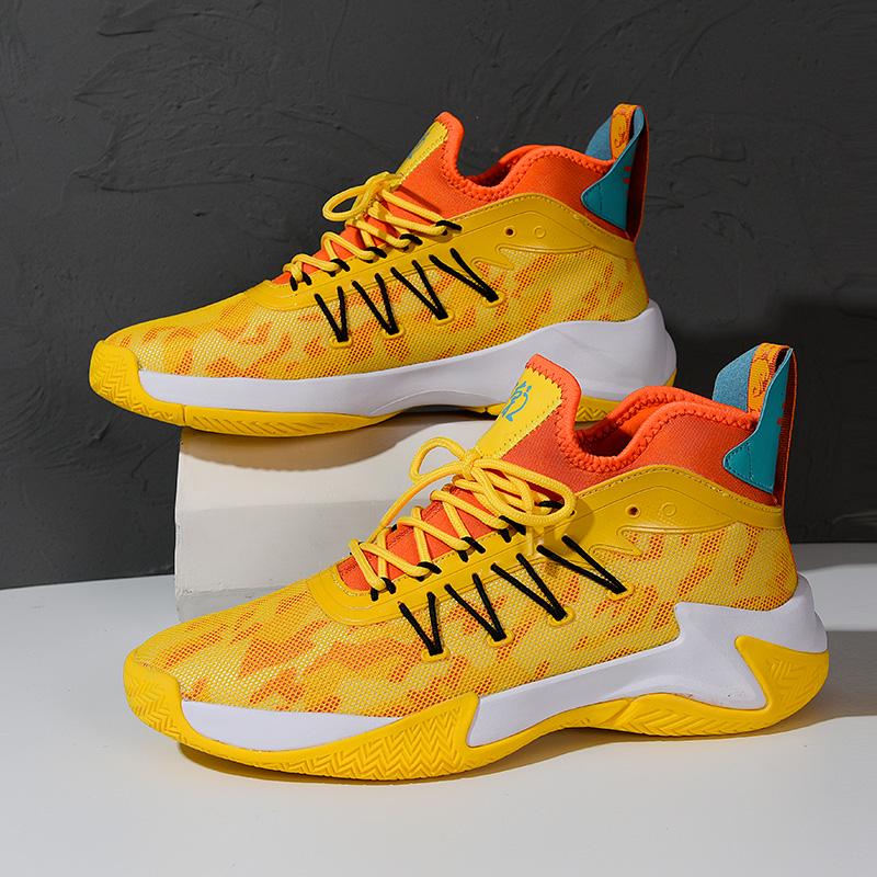 Новые дышащие летающие плетеные баскетбольные кроссовки, настоящие боевые нескользящие кроссовки для бега, студенческая молодежная спортивная обувь с амортизацией