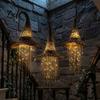 Indoor Halloween Decorations Lighted Witch Hat Hanging Decor LED Glowing Wizard with Twinkling Star Tassel Garland Outdoor Porch Ceiling Spooky