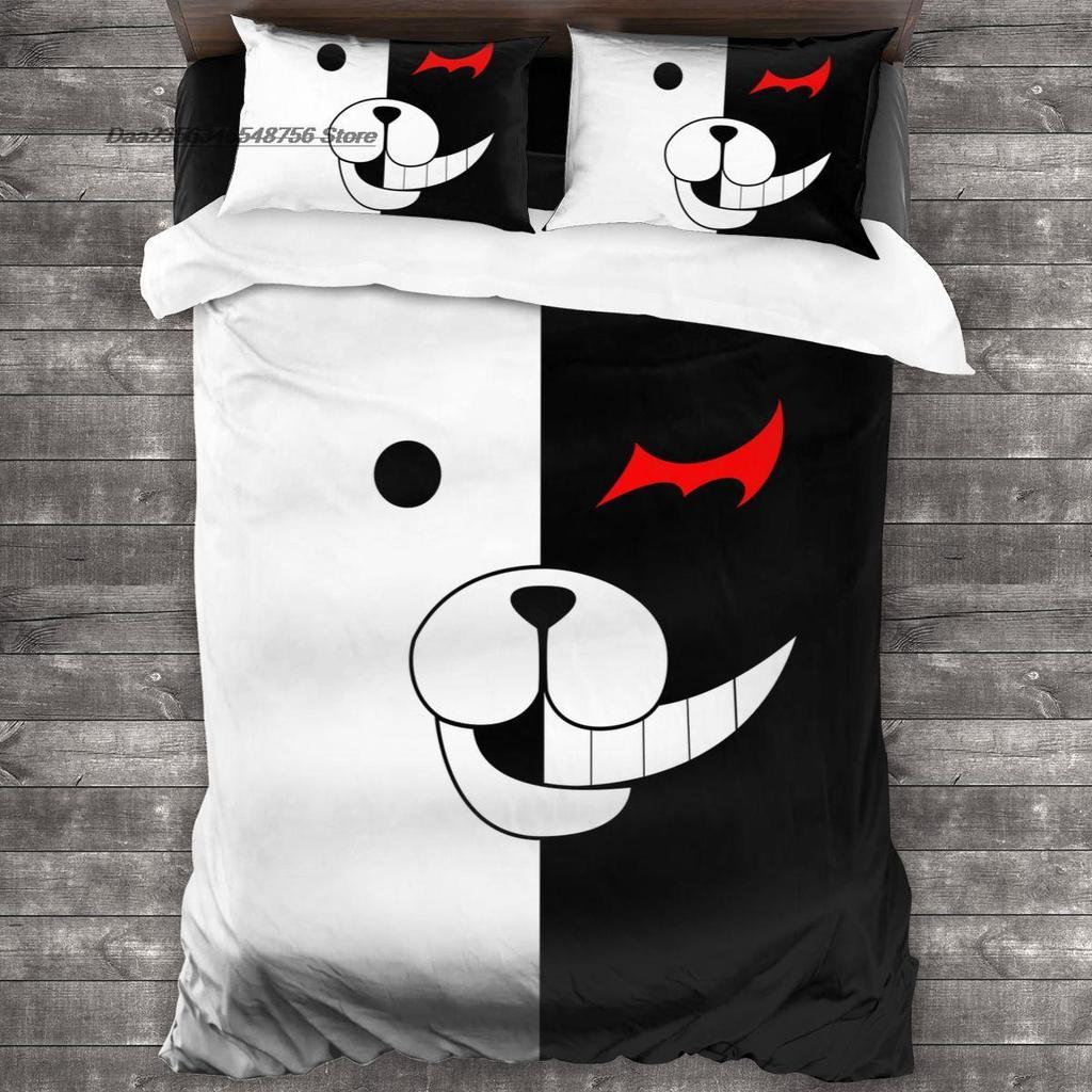 3D Принт Мультфильмы Danganronpa Монокума Комплект Постельного Белья Односпальный Полуторный Двуспальный Кингсайз Комплект для Кровати Взрослый Детский Спальня Комплекты Пододеяльников