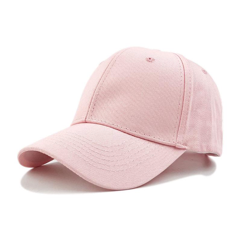 Stylish Plain Cotton Baseball Cap with Sun Protection and Embroidered Design