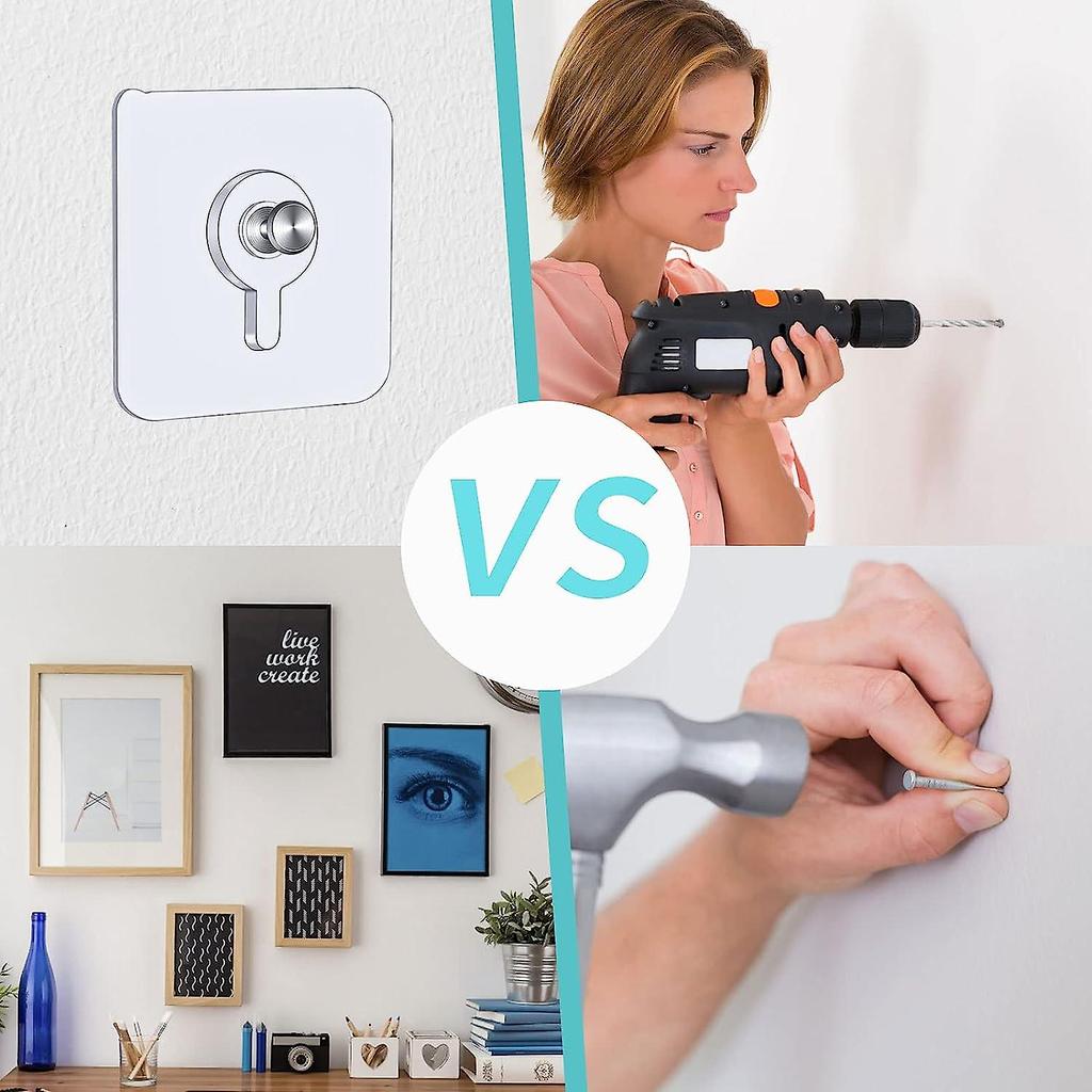 12 шт. клейкие настенные крючки для картин, крючки для картин 5,5 х 5,5 см без сверления со съемными винтами, прозрачные клейкие крючки для фотографий для фотографий F