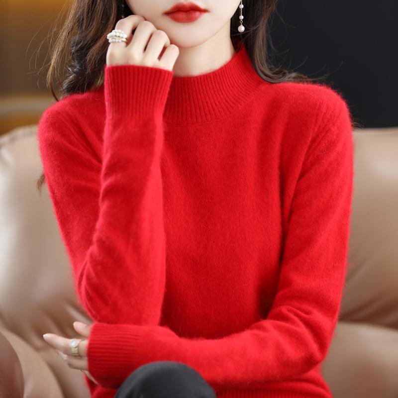 Женский свитер с полуводолазкой Qinghe кашемир 30% кашемир 70% норковый кашемир женский осенне-зимний кашемировый свитер мягкий и теплый
