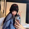 Cold-proof Bow Knitted Hat Korean Style Bow Winter Hat Warm Pullover Hat  Autumn