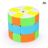 Цилиндрический кубик Рубика Qiyi 3x3x3, однотонный, без наклеек, гладкая трехслойная круглая головоломка, игрушка для детей.