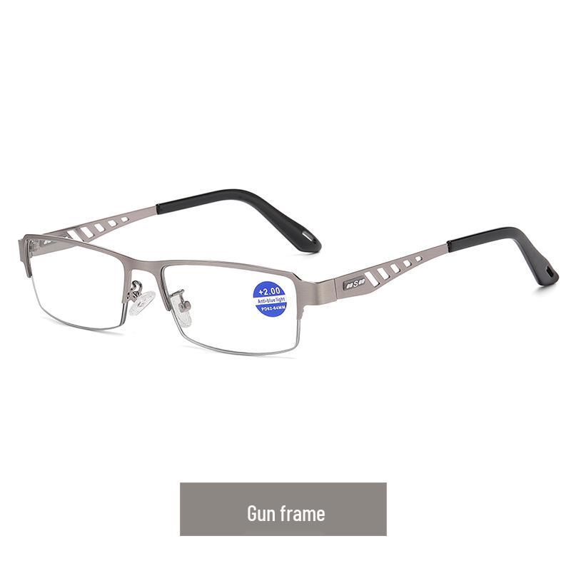 Фотохромные мультифокальные очки для чтения с защитой от синего света для мужчин и женщин - Металлическая оправа, для бизнеса, Высокое разрешение