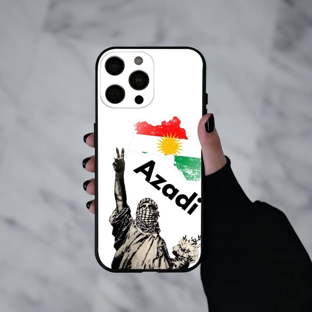Флаг Курдистана M-Чехол для мобильного телефона для iPhone 17pro, 16,15,14,13,12,11 X XR Plus,Другие Мягкий черный чехол
