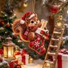Decorative Money Holder for Holidays Christmas Cute Animal Cash Gift Ornament, 2D Flat Squirrel Fox Rabbit Dog Raccoon Festive Family Acrylic