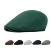 Хлопковая кепка с большой окружностью головы для мужчин и женщин, осенне-зимняя теплая кепка-берет, однотонный берет, британская кепка газетчика
