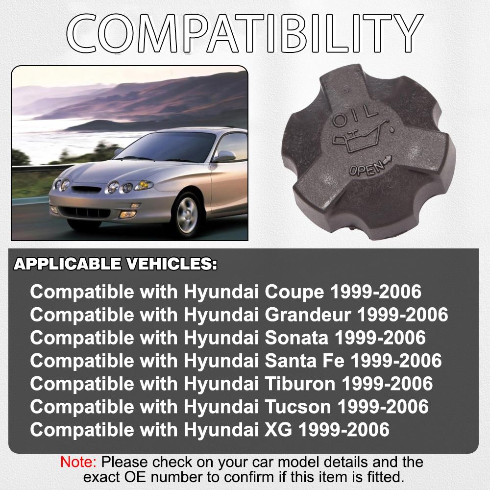Заливная крышка двигателя автомобиля, крышка масла для Hyundai COUPE GRANDEUR SONATA SANTA FE TIBURON TUCSON XG 1999-2006 26510-37400 2651037400