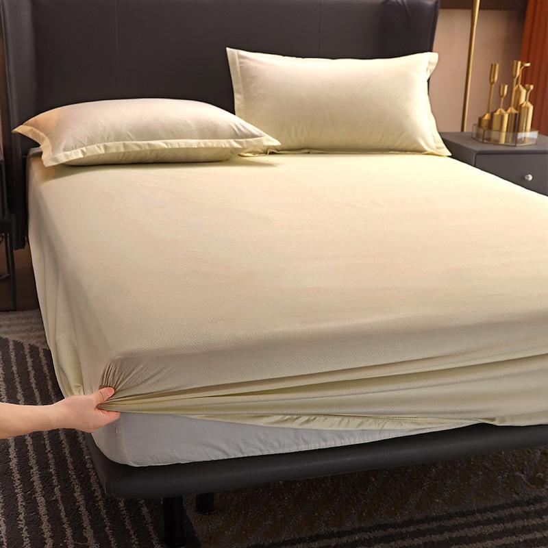 All-Cotton Non-Slip Fitted Bed Sheet and Mattress Protector