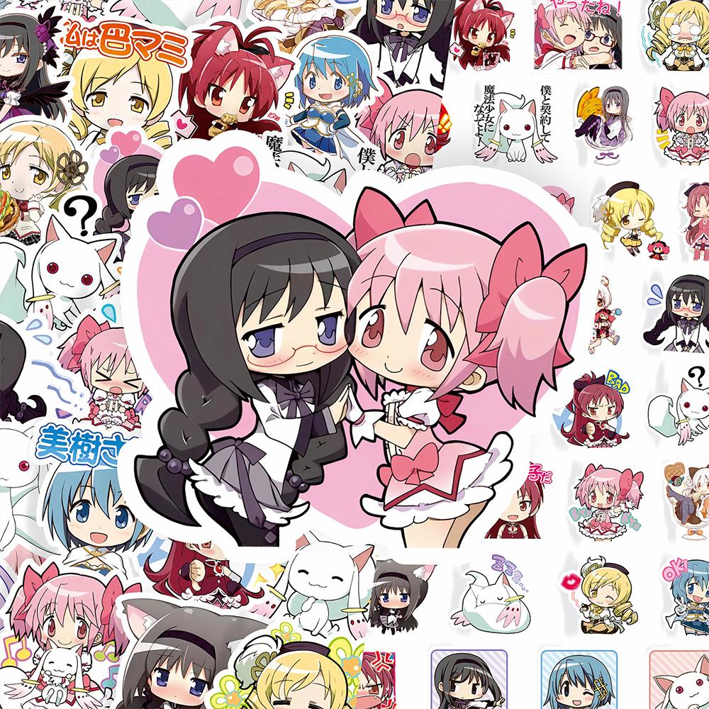 10/50/100 шт. Puella Magi Madoka Magica Аниме Наклейки для граффити Наклейки Каваи DIY Канцелярские товары Велосипед Милая Декоративная Наклейка Игрушки