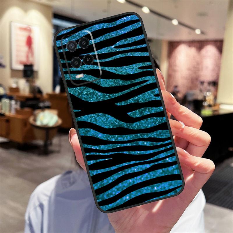 Чехол с принтом под шкуру зебры для Oppo A94 A74 A54 A18 A38 A58 A78 A98 A40 A60 A80 A16 A76 A96 A15 A17 A77 A57S