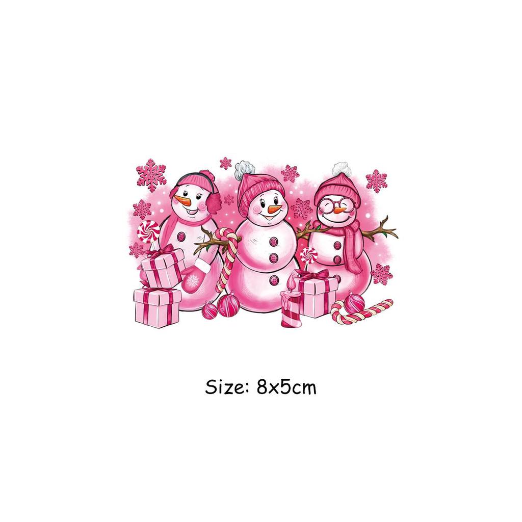 Рождественское настроение, термопереносные наклейки, снеговик, аксессуары для рукоделия, художественные ремесла, гладильный утюг для переноса одежды, аппликации, нашивки