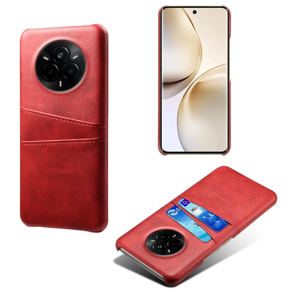 Чехол для Realme 14 Pro 5G с двумя слотами для карт, из ПУ-кожи + Жесткий ПК, Защитная крышка для телефона