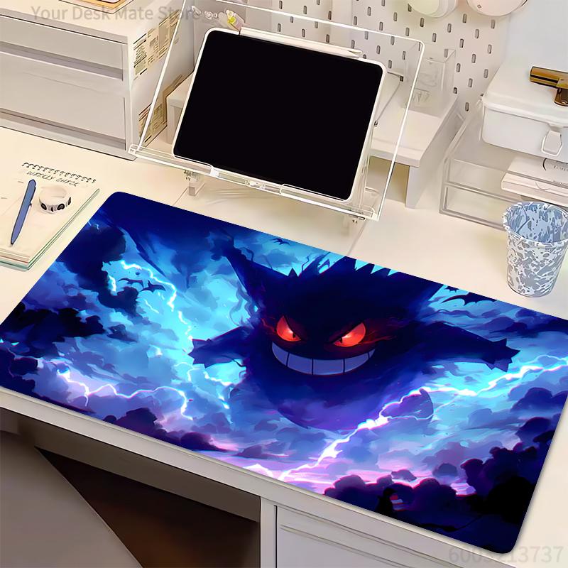 Natural Rubber PC Mousepad Gamer Gaming Mouse Pad Esports Players PPokemon Gengar Desk Keyboard Mat Office Computer Laptop Mat
