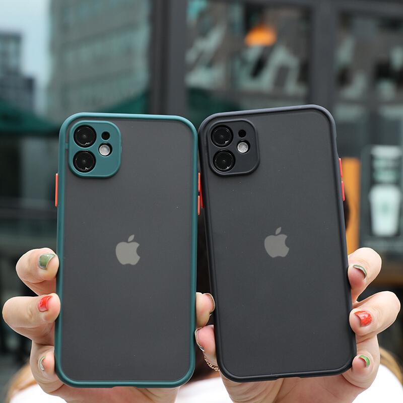 Роскошный матовый противоударный чехол для телефона iPhone 11 12 13 14 15 Pro Max Plus Mini XR X XS IPhone 7/8/SE 3/2 (Издание 2022/2020 г.) Чехлы для полного покрытия линз