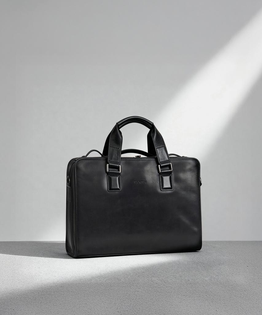 Tantin Genuine Cowhide Men'S Briefcase T13048 Black