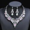 2022 Элегантный европейский и американский женский набор ожерелий из сплава из двух частей