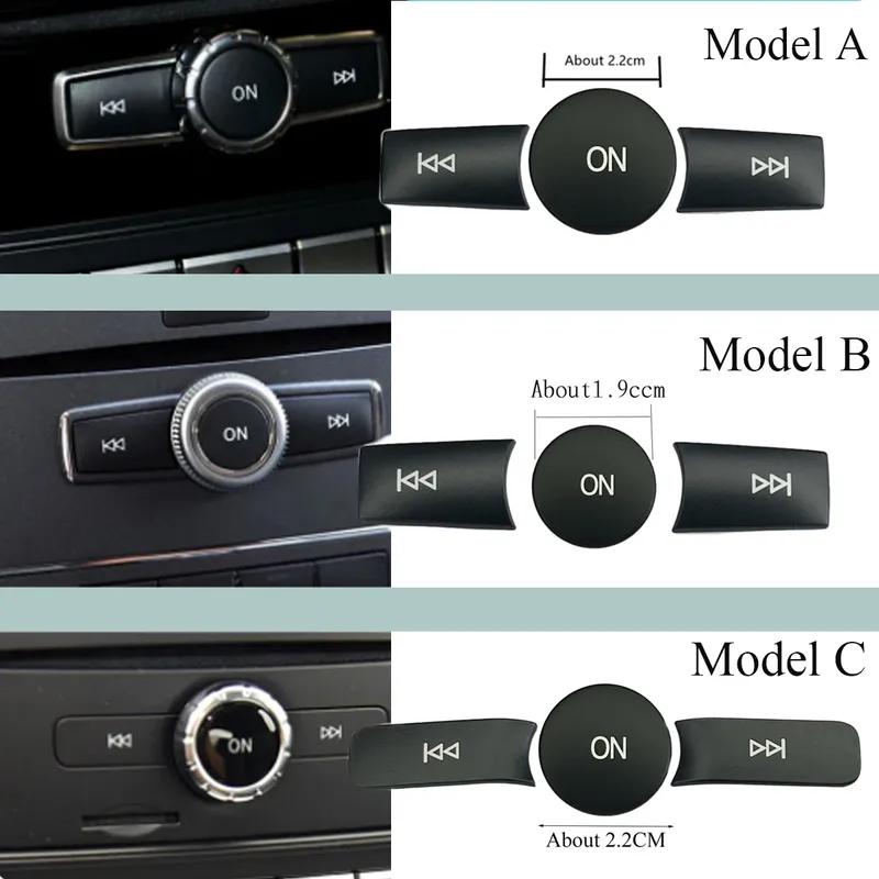 Car Multimedia Volume Radio ON Button Cover Trim Sticker Decal For Mercedes Benz A B C E GLA CIA ML GL SLK W176 W246 W204 W212