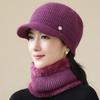 Новая женская зимняя шапка Модный теплый комплект Плюшевая подкладка из искусственного меха Теплые шапки для женщин Повседневная шапка-бини из кроличьего меха Зимняя уличная вязаная шапка Костюм