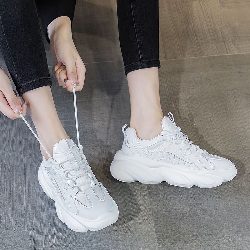 Daddy Shoes New Autumn Breathable Sports Casual Shoes All-Matching Spring and Autumn Thick Bottom Height Increasing Women Shoes Ins Fashion