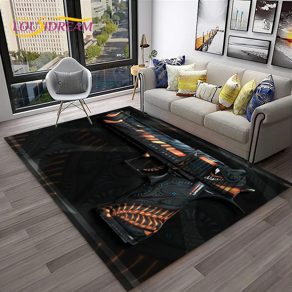 Пистолет-нож Пистолет-патрон USP, AK, M4, AWP, ковер для винтовки, коврик для дома, гостиной, спальни, дивана, коврик для двери, декор, детский нескользящий напольный коврик