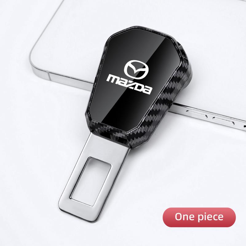 Car Seat Belt Plug Extender Carbon Fiber Safety Strap Buckle For Mazda 3 6 2 5 CX-5 CX-30 CX-50 CX-90 CX-8 BT-50 CX-80 CX-70