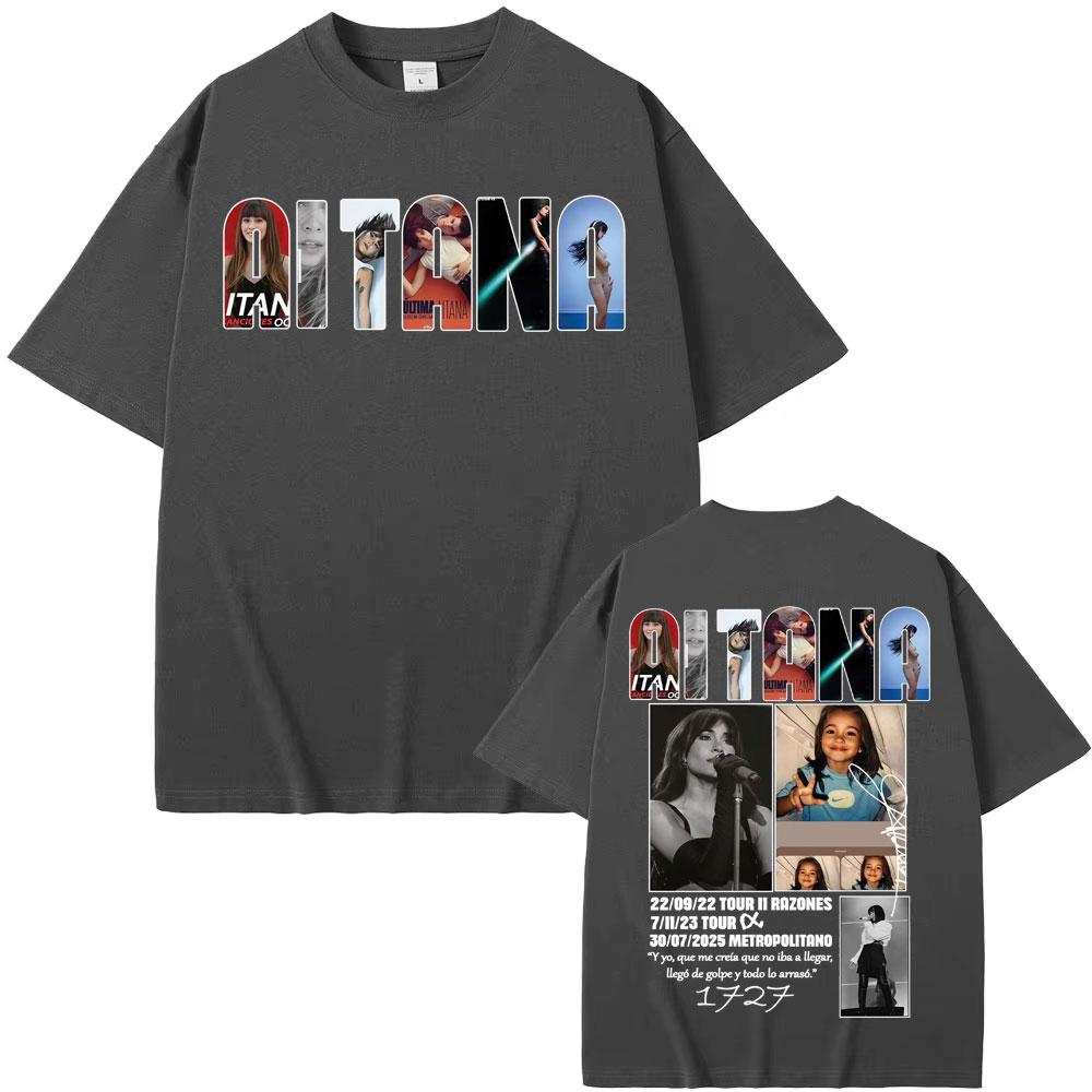Singer Aitana Music Album Tour Graphic T Shirts Men Women Clothing Fashion Aesthetic Tshirts Cotton Comfort Casual T Shirt