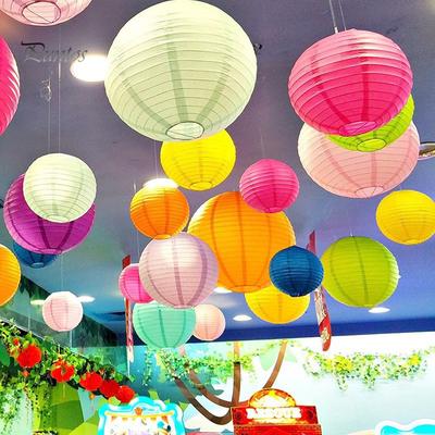 Puntos складной китайский бумажный фонарь пустой детский DIY живопись висит праздничный декор