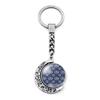 Blue Turkish Evil Eye Double-Sided Moon Keychain Charm
