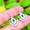 Natural Lapis Lazuli Gemstone 925 Sterling Silver Gift Earring 1.58" G4g90