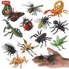 Oenux Wild Insect Animals Model Set Butterfly Scorpion Mantis Cicada Lizard Action Figures Miniature Kid Education Halloween Toy