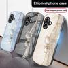 Рога и черные банты Для iPhone 17 16 15 14 13 Plus 12 mini 11 Pro Max XR Xs Max X 7 8 6S 22 20 Эллиптический стеклянный чехол для телефона
