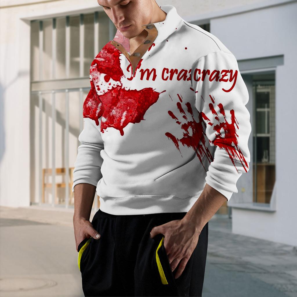 Мужская толстовка с воротником-стойкой на открытом воздухе, повседневные свитера, топы